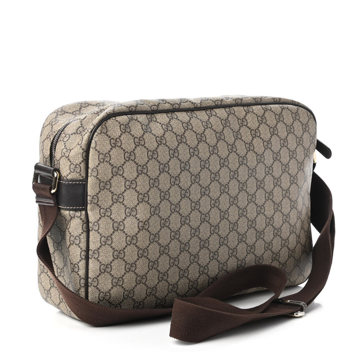 GUCCI GG PLUS MONOGRAM COATED CANVAS MESSENGER BAG