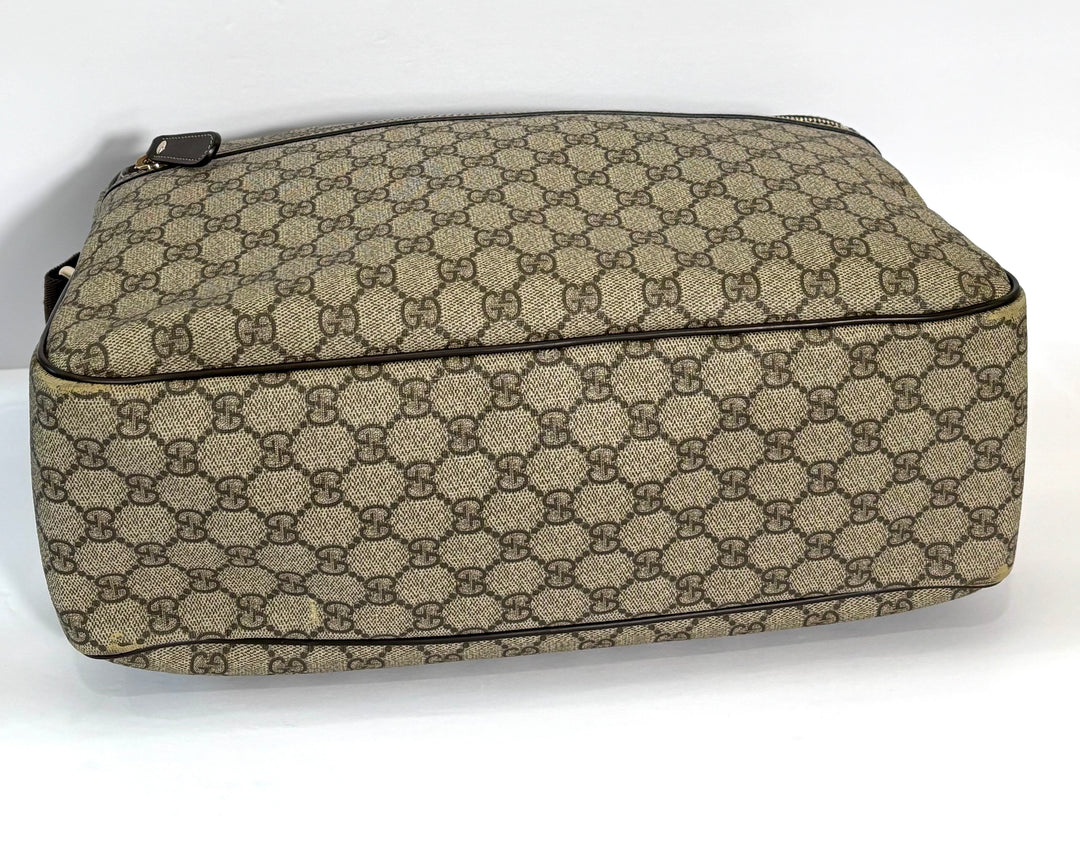 GUCCI GG PLUS MONOGRAM COATED CANVAS MESSENGER BAG