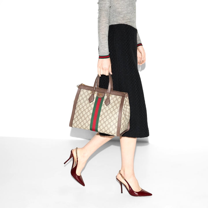 GUCCI GG OPHIDIA TOP HANDLE TOTE BAG