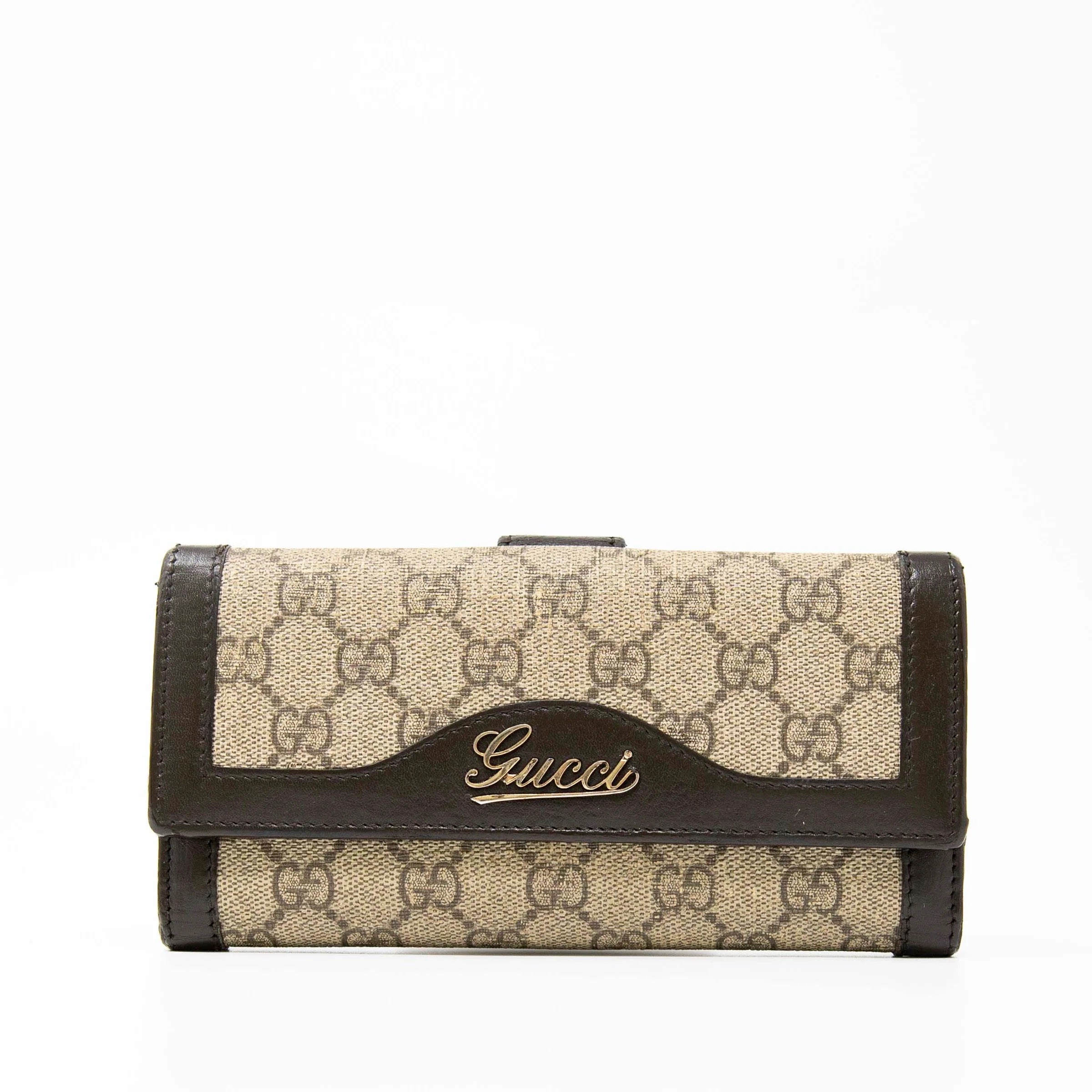 GUCCI GG SCRIPT LOGO CONTINENTAL WALLET – Caroline's Fashion Luxuries