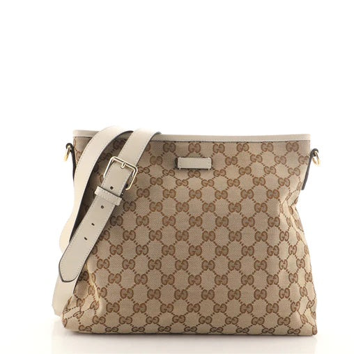 GUCCI GG SUPREME CLASSIC FLAT MESSENGER BAG