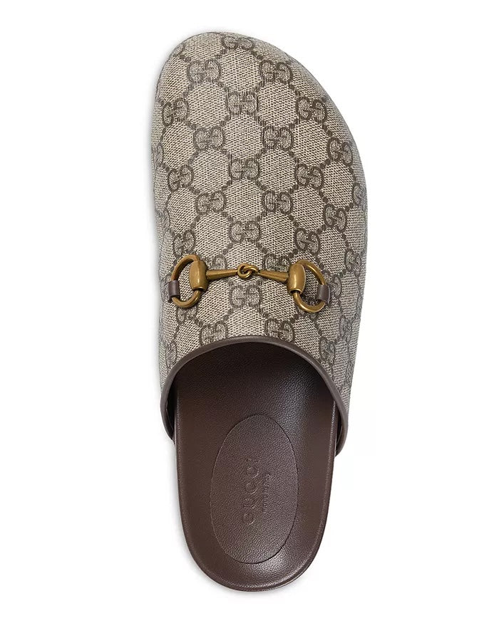 GUCCI GG SUPREME HORSEBIT MULES
