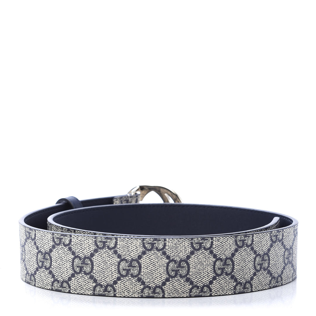 GUCCI GG SUPREME MONOGRAM CANVAS LEATHER BELT