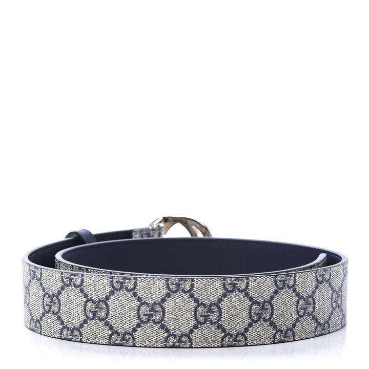 GUCCI GG SUPREME MONOGRAM CANVAS LEATHER BELT