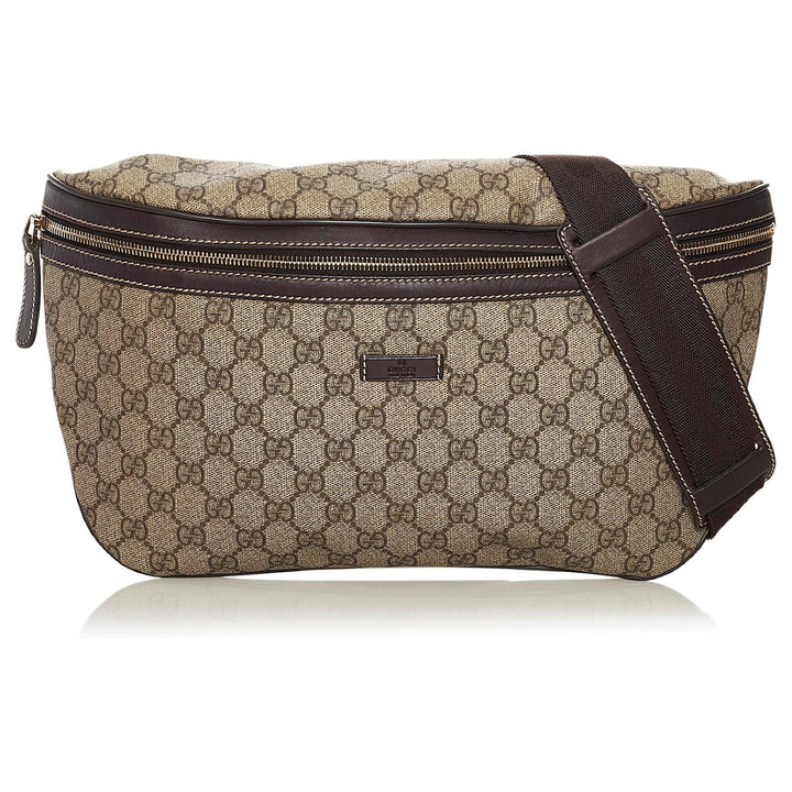 GUCCI GG SUPREME MONOGRAM LARGE BELT BAG