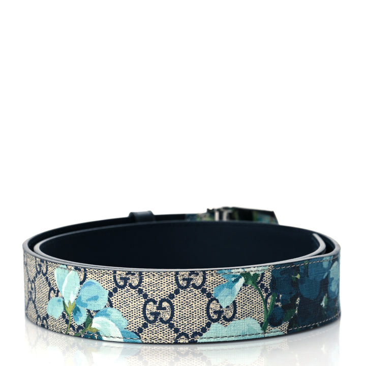 GUCCI GG SUPREME MONOGRAM BLOOMS UNISEX BELT