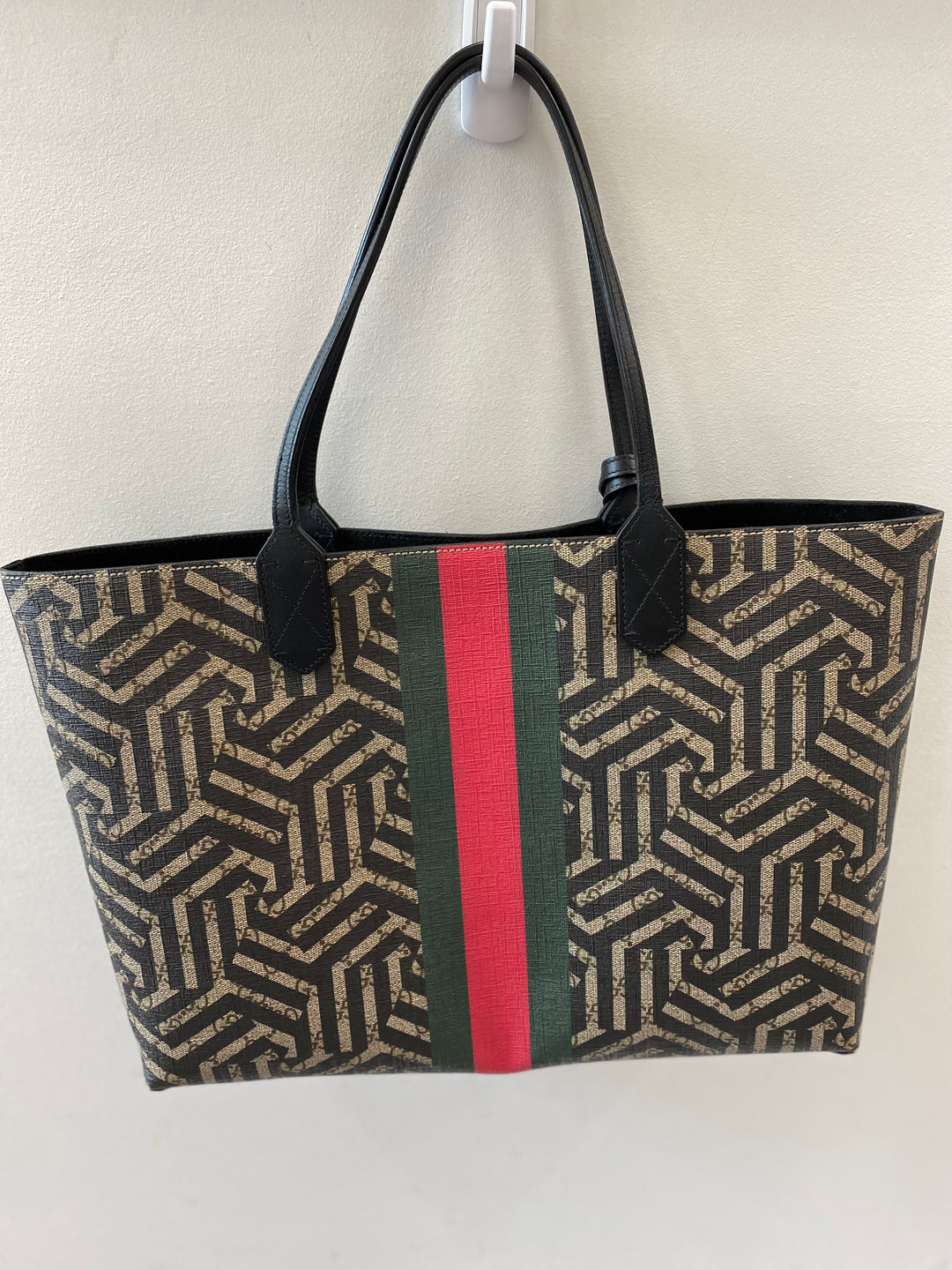 GUCCI GG SUPREME MONOGRAM CALEIDO WEB TOTE BAG – Caroline's