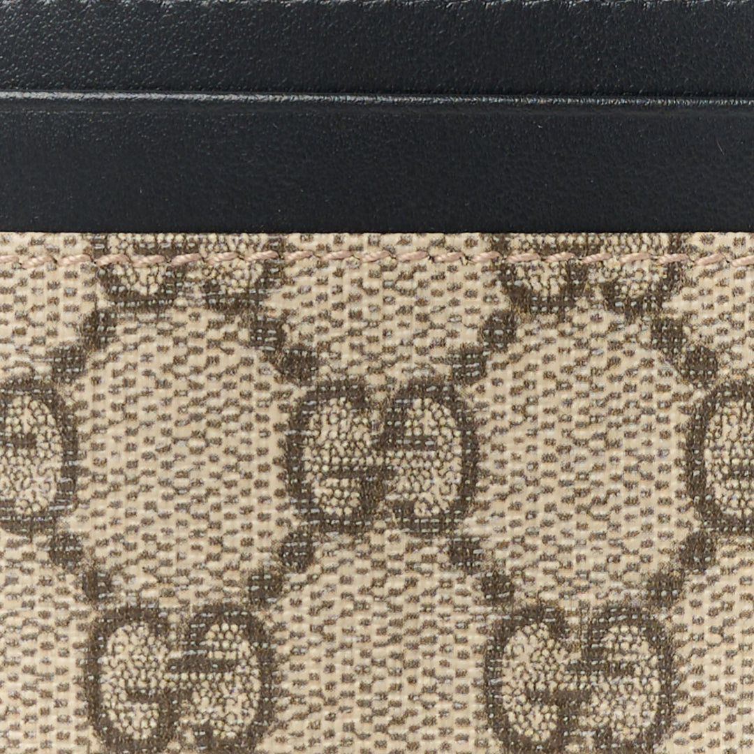 GUCCI GG SUPREME MONOGRAM CALFSKIN CARD CASE