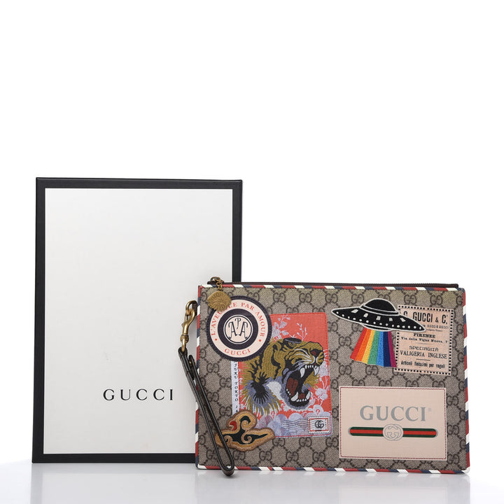GUCCI GG SUPREME COURIER CLUTCH BAG