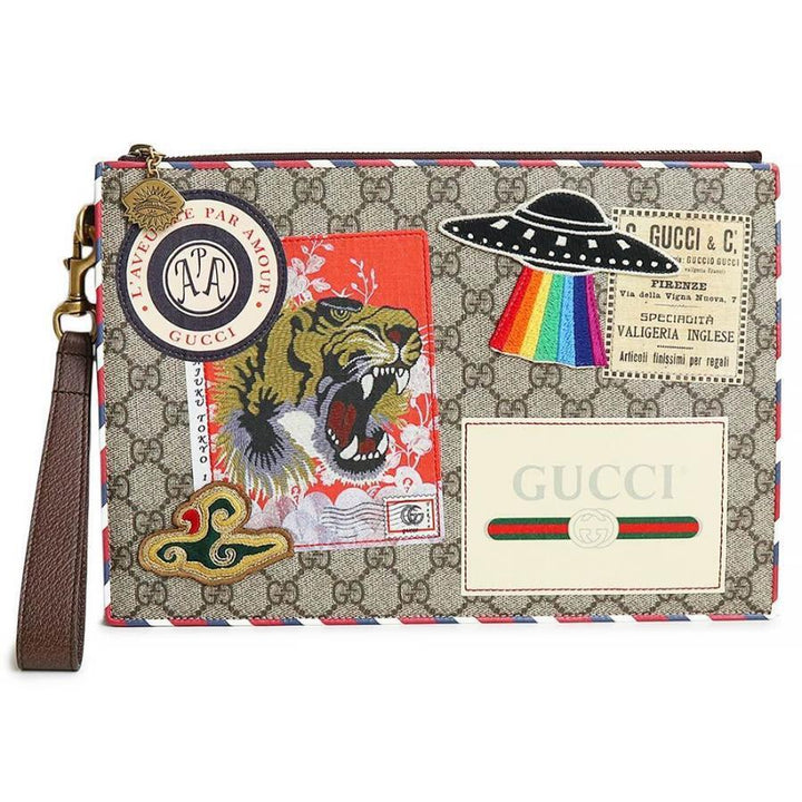 GUCCI GG SUPREME COURIER CLUTCH BAG