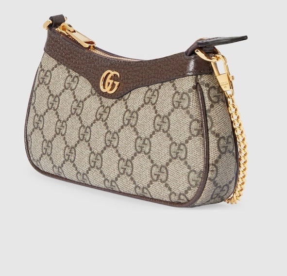 GUCCI GG SUPREME MONOGRAM MINI OPHIDIA CHAIN BAG