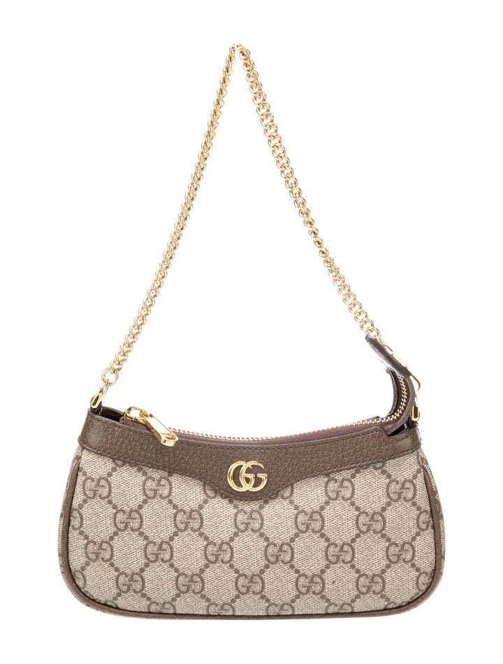 GUCCI GG SUPREME MONOGRAM MINI OPHIDIA CHAIN BAG