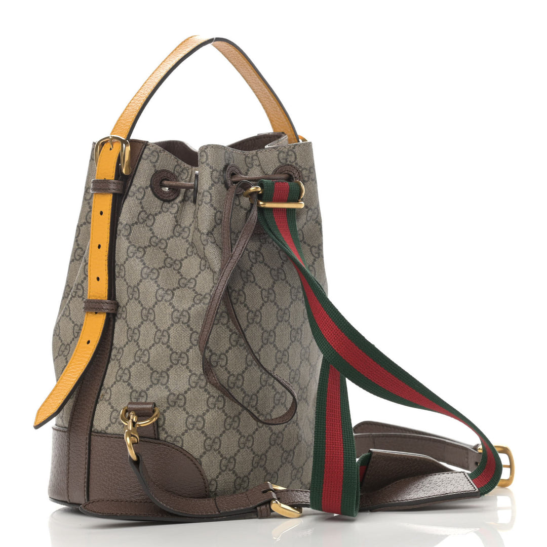 Gucci GG Supreme Monogram Neo Vintage Drawstring Bucket Backpack/Shoulder Bag.  IMG_0302-scaled.jpg main image 3