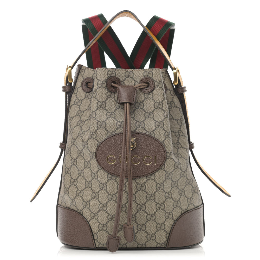 GUCCI GG SUPREME MONOGRAM NEO VINTAGE DRAWSTRING BUCKET
