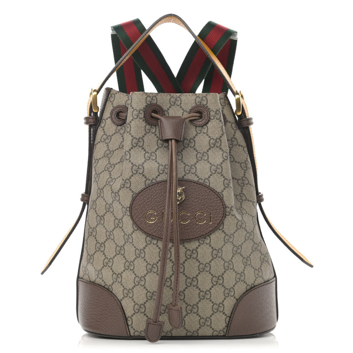 Nice Gucci canvas drawstring backpack can be both for women and men very unique NEW GUCCI 449175 Canvas Original GG Drawstring Backpack | eBay main image 4