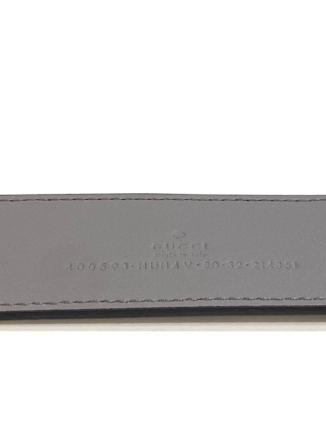 GUCCI GG SUPREME MONOGRAM PLUTONE CALFSKIN ENAMEL GG BELT