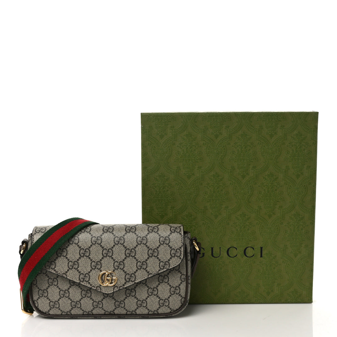 GUCCI GG SUPREME OPHIDIA MINI ENVELOPE SHOULDER BAG – Caroline's