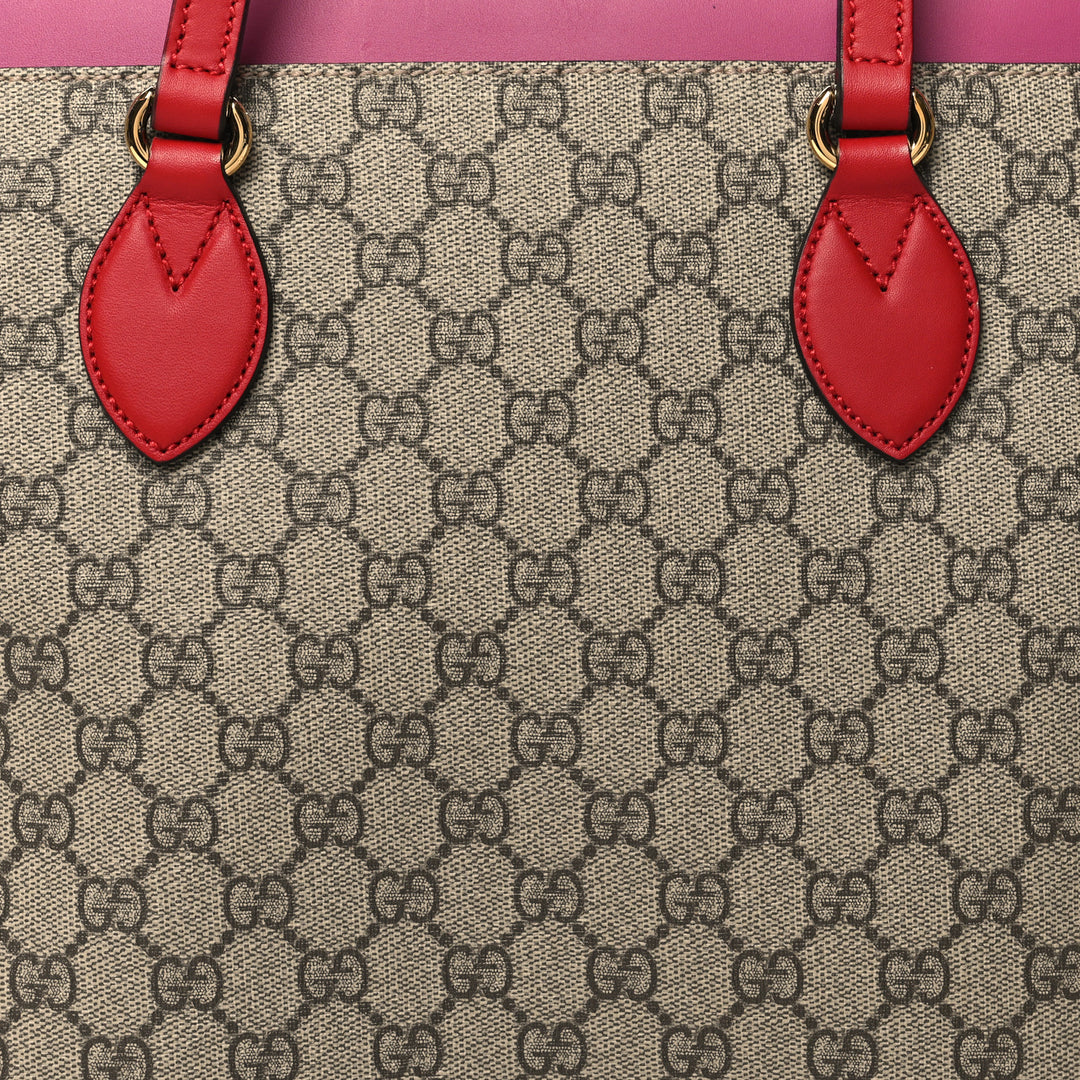 GUCCI GG SUPREME ZIPPERED TOTE BAG