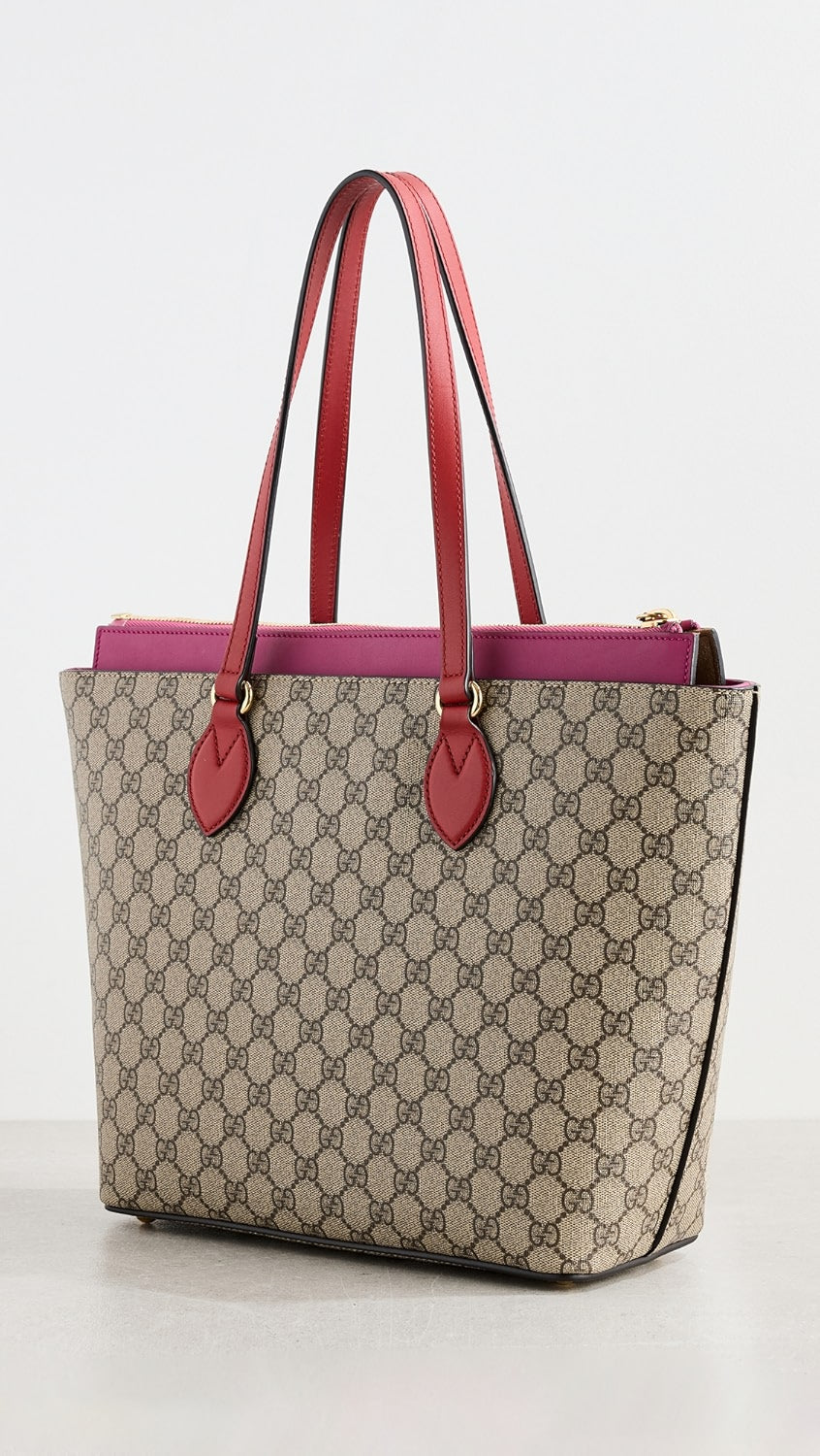 GUCCI GG SUPREME ZIPPERED TOTE BAG