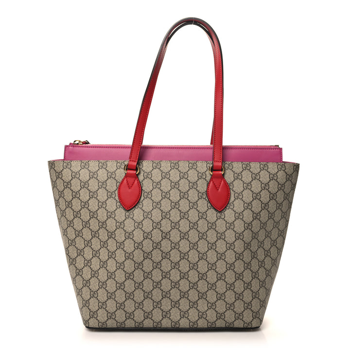 GUCCI GG SUPREME ZIPPERED TOTE BAG