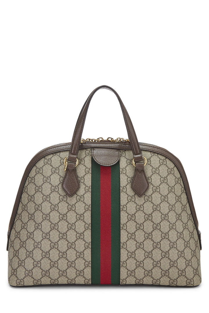 GUCCI GG SUPREME WEB MEDIUM OPHIDIA DOME BAG