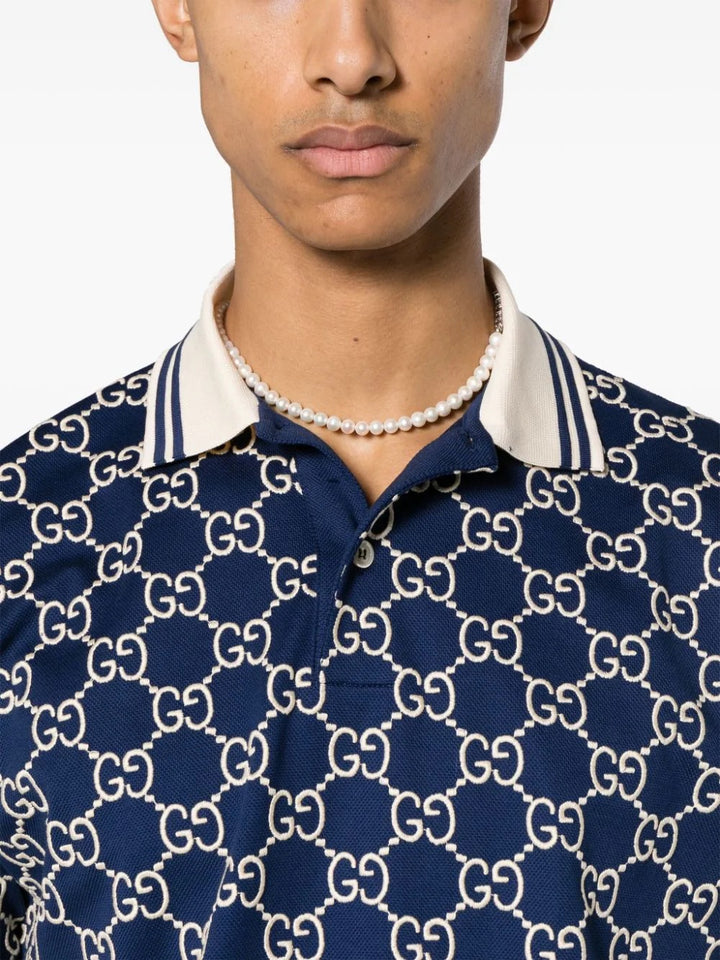 GUCCI GG SUPREME PIQUE STRETCH POLO SHIRT