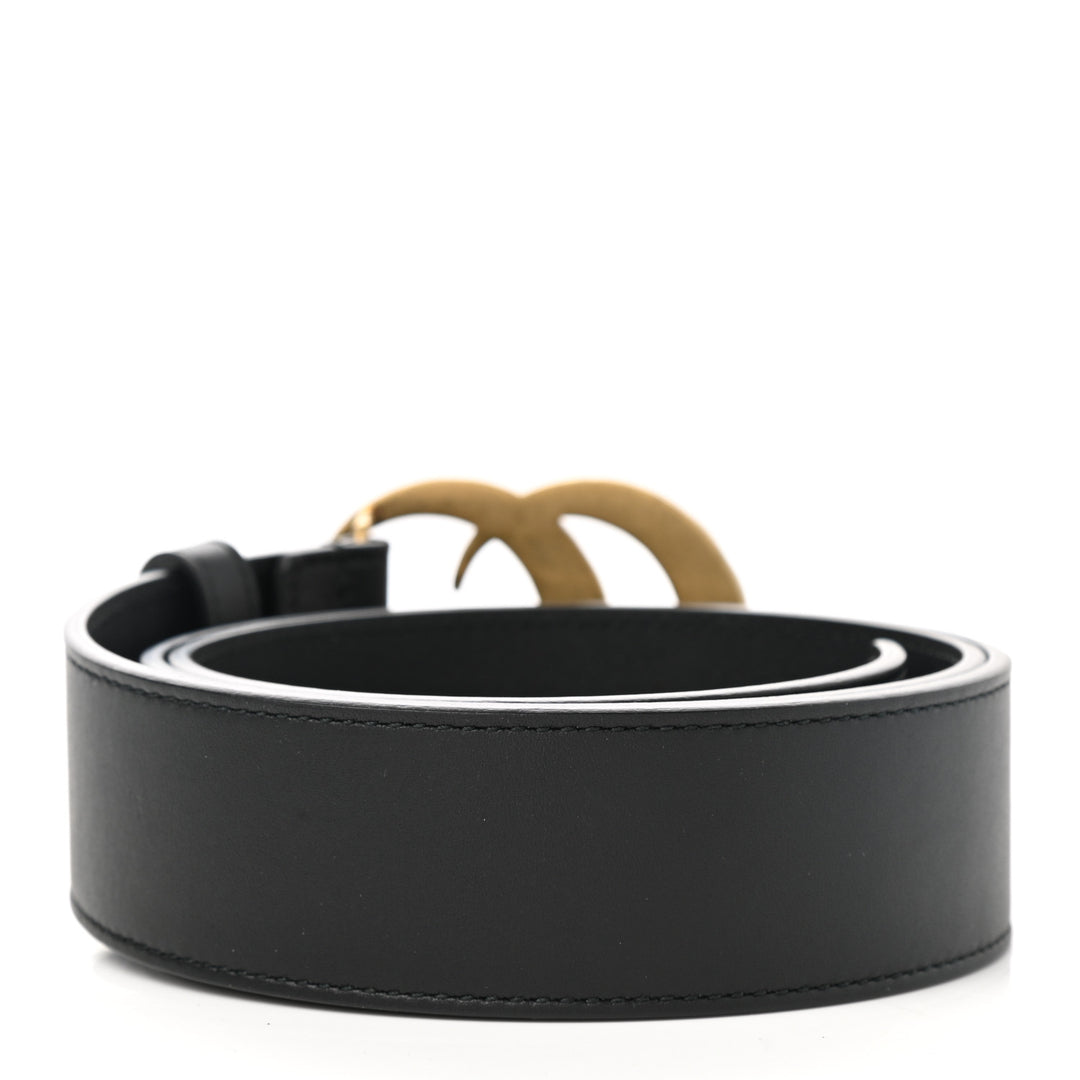 GUCCI GG FAUX PEARL EMBELLISHED LEATHER BELT