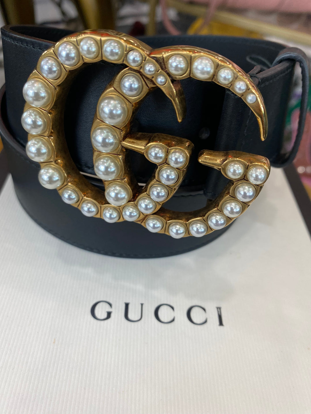 Jeweled gucci belt on sale