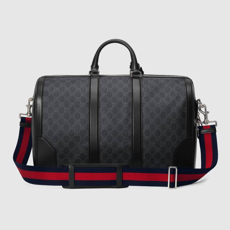 GUCCI GG LOGO COATED CAVAS DUFFLE BAG