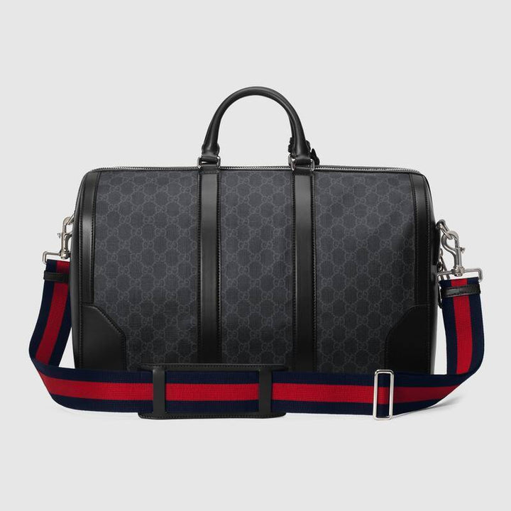 GUCCI GG LOGO COATED CAVAS DUFFLE BAG