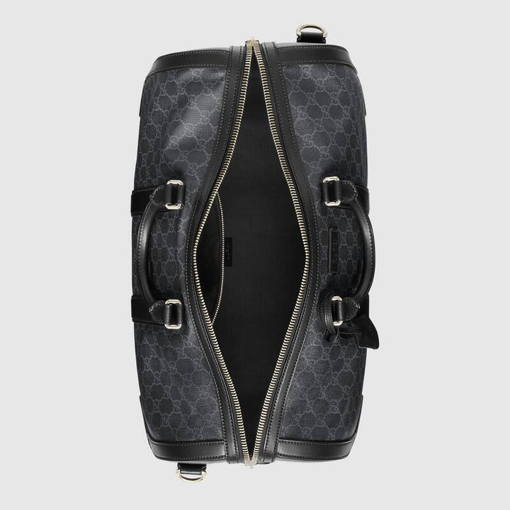 GUCCI GG LOGO COATED CAVAS DUFFLE BAG