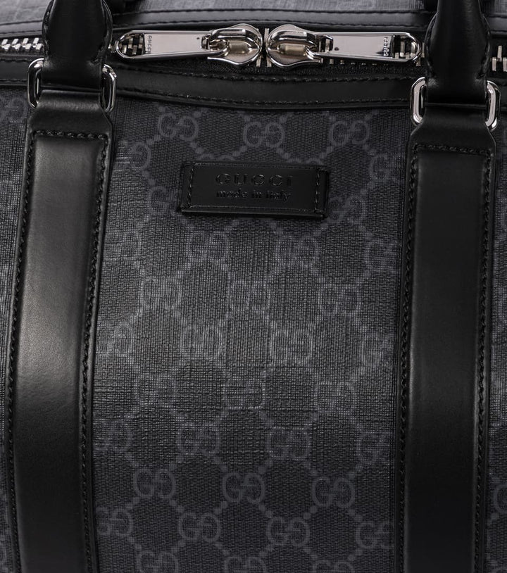 GUCCI GG LOGO COATED CAVAS DUFFLE BAG
