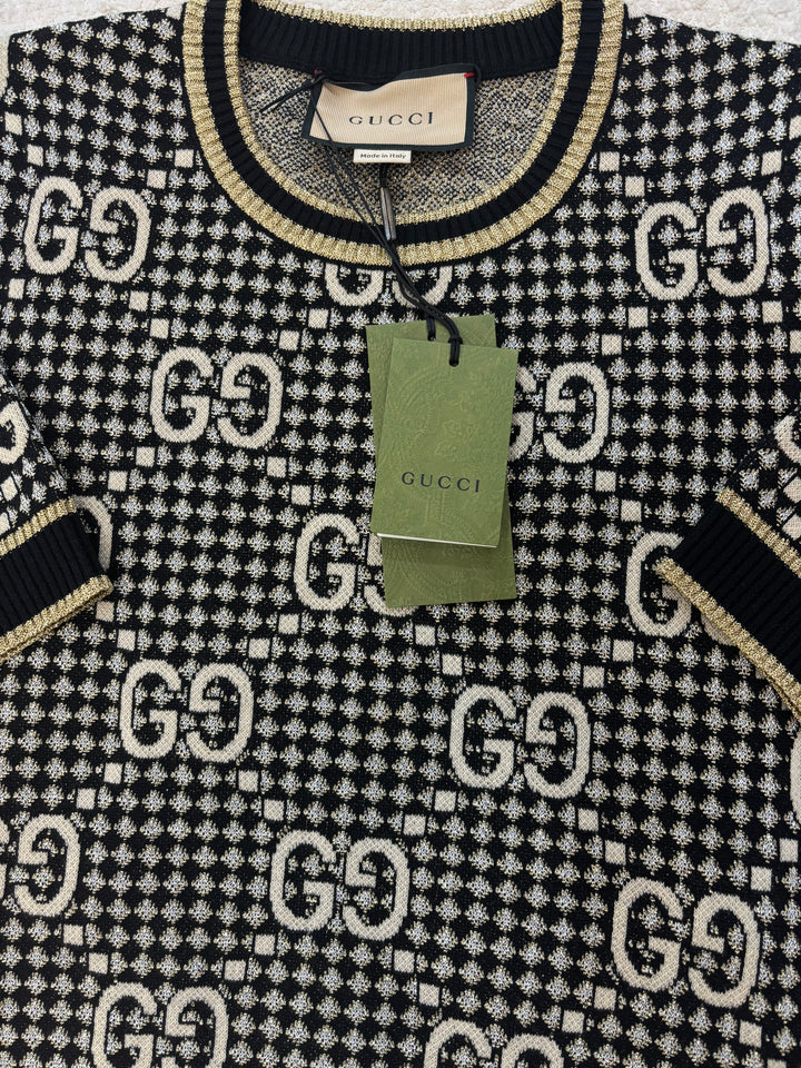 GUCCI GG WOOL BLEND JACQUARD TOP