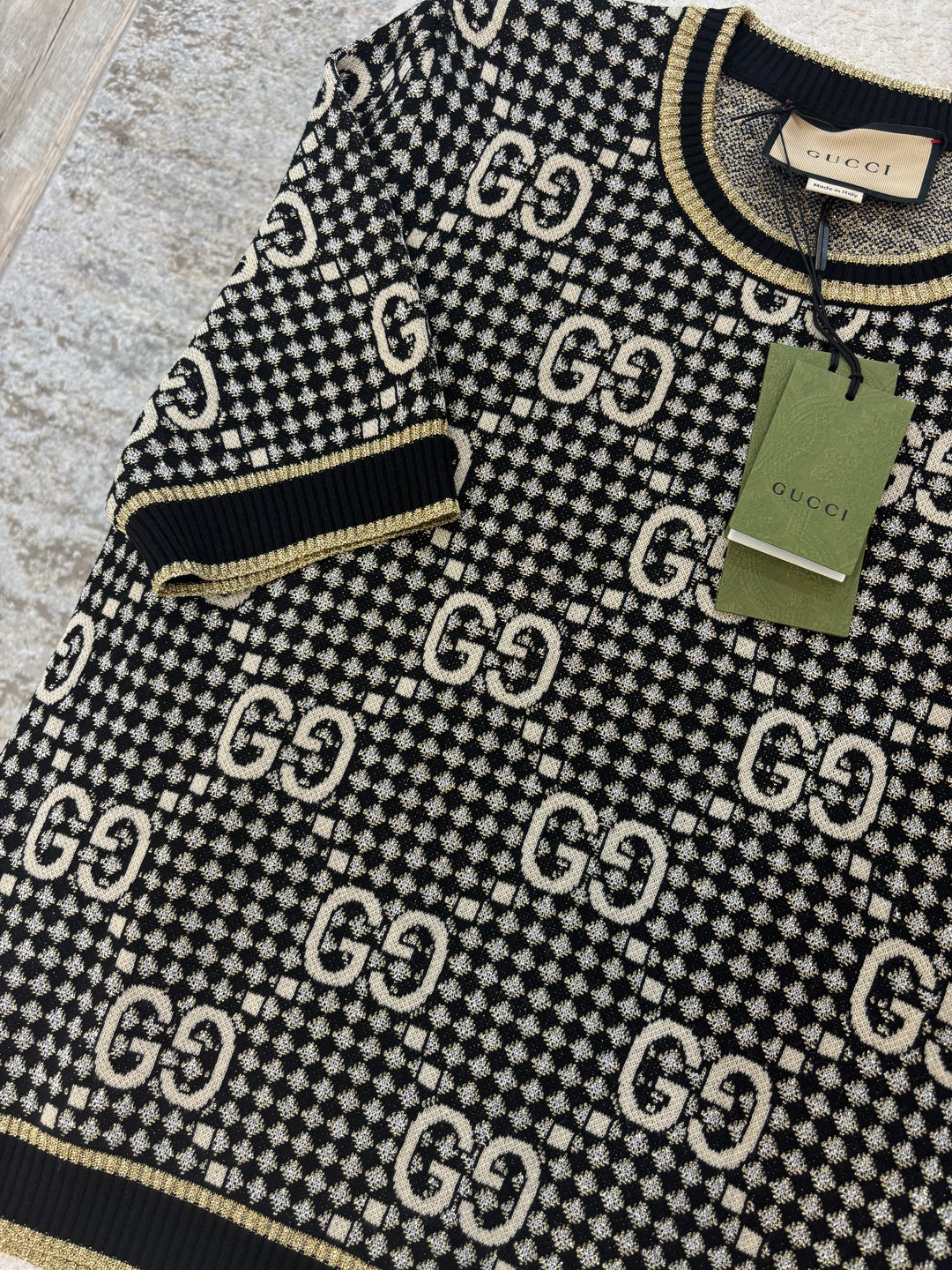 GUCCI GG WOOL BLEND JACQUARD TOP