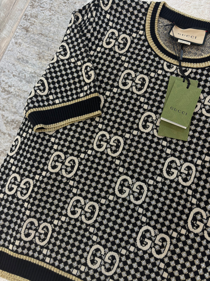 GUCCI GG WOOL BLEND JACQUARD TOP