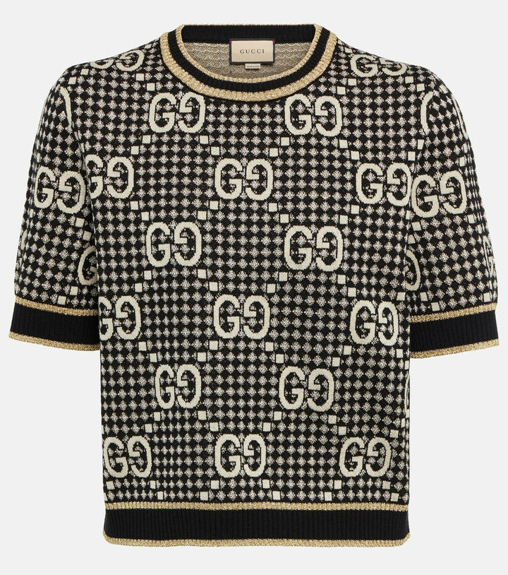 GUCCI GG WOOL BLEND JACQUARD TOP