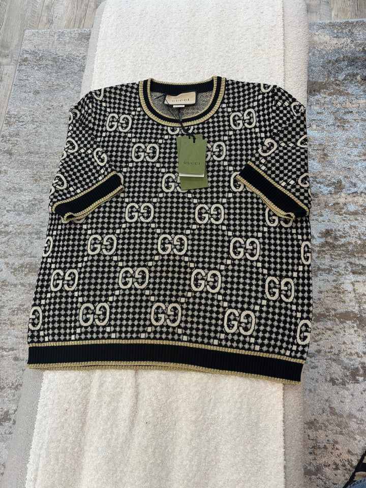 GUCCI GG WOOL BLEND JACQUARD TOP