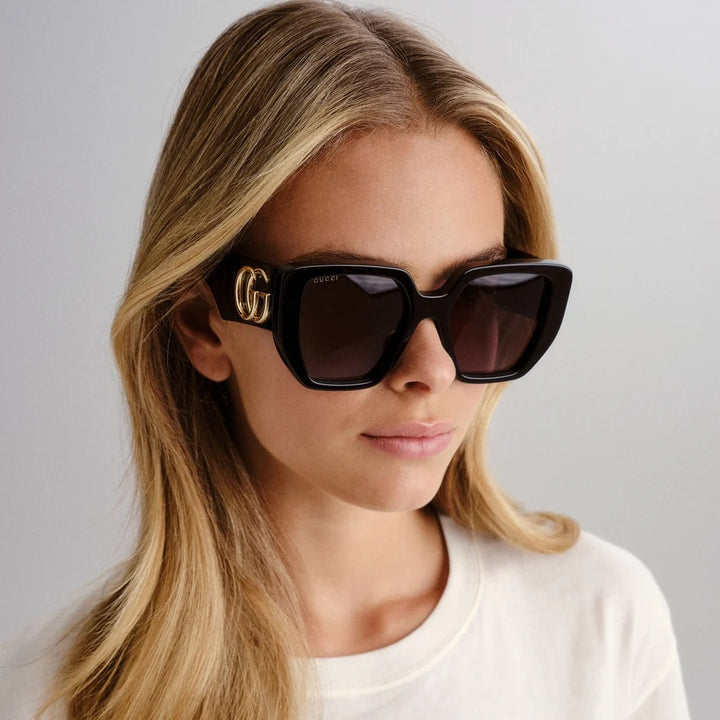 GUCCI GG0956S ACETATE SQUARE FRAME SUNGLASSES