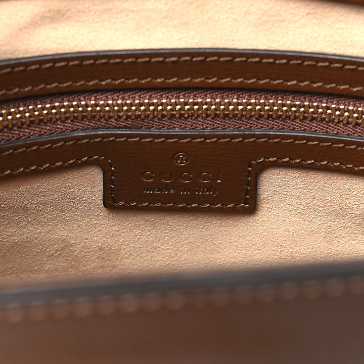 GUCCI GG SUPREME MONOGRAM AZALEA CALFSKIN WEB JACKIE 1961 TOTE BAG