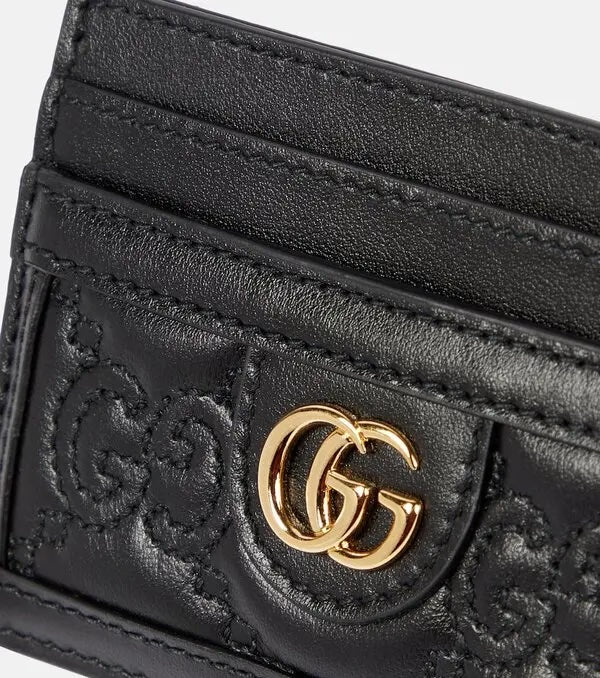 GUCCI GG MATELASSÉ CALFSKIN LEATHER CARD CASE