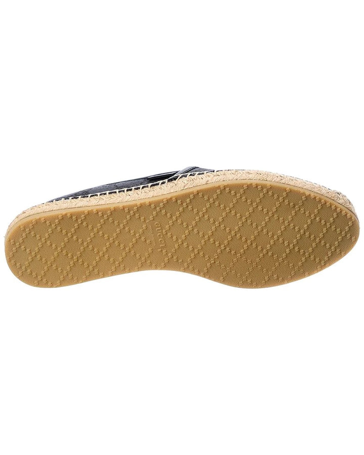 GUCCI GG MONOGRAM CANVAS &amp; LEATHER ESPADRILLE