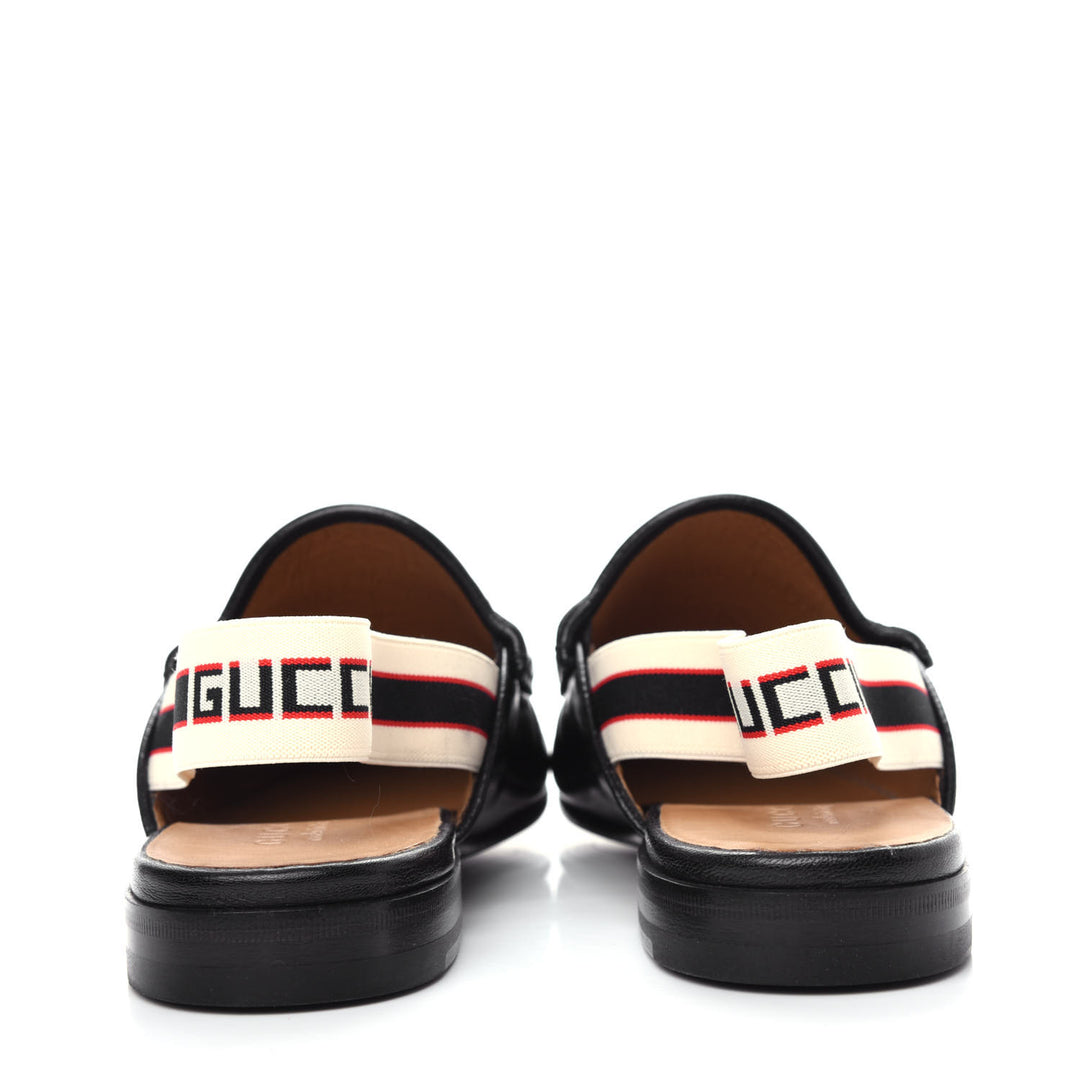 GUCCI GOATSKIN HORSEBIT SLINGBACK MULES