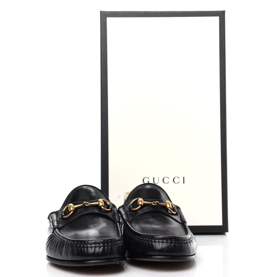 GUCCI GOATSKIN HORSEBIT SLINGBACK MULES