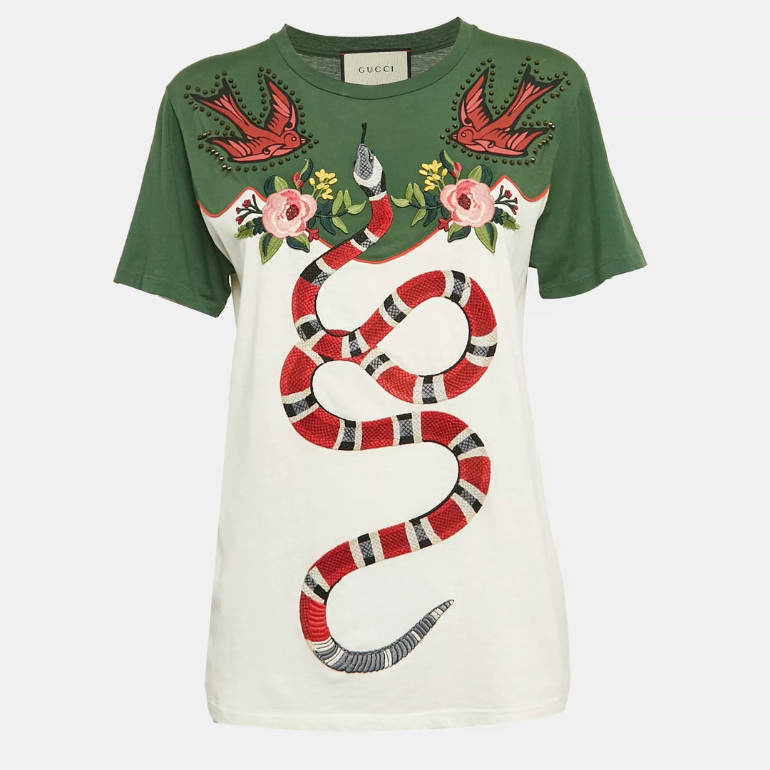 GUCCI スネークデザイン Tシャツ GUCCI スネークプリント Tシャツ - メルカリ