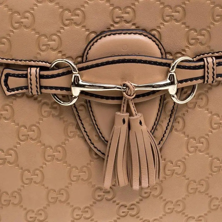 GUCCI GUCCISSIMA EMILY LARGE LEATHER CHAIN BAG