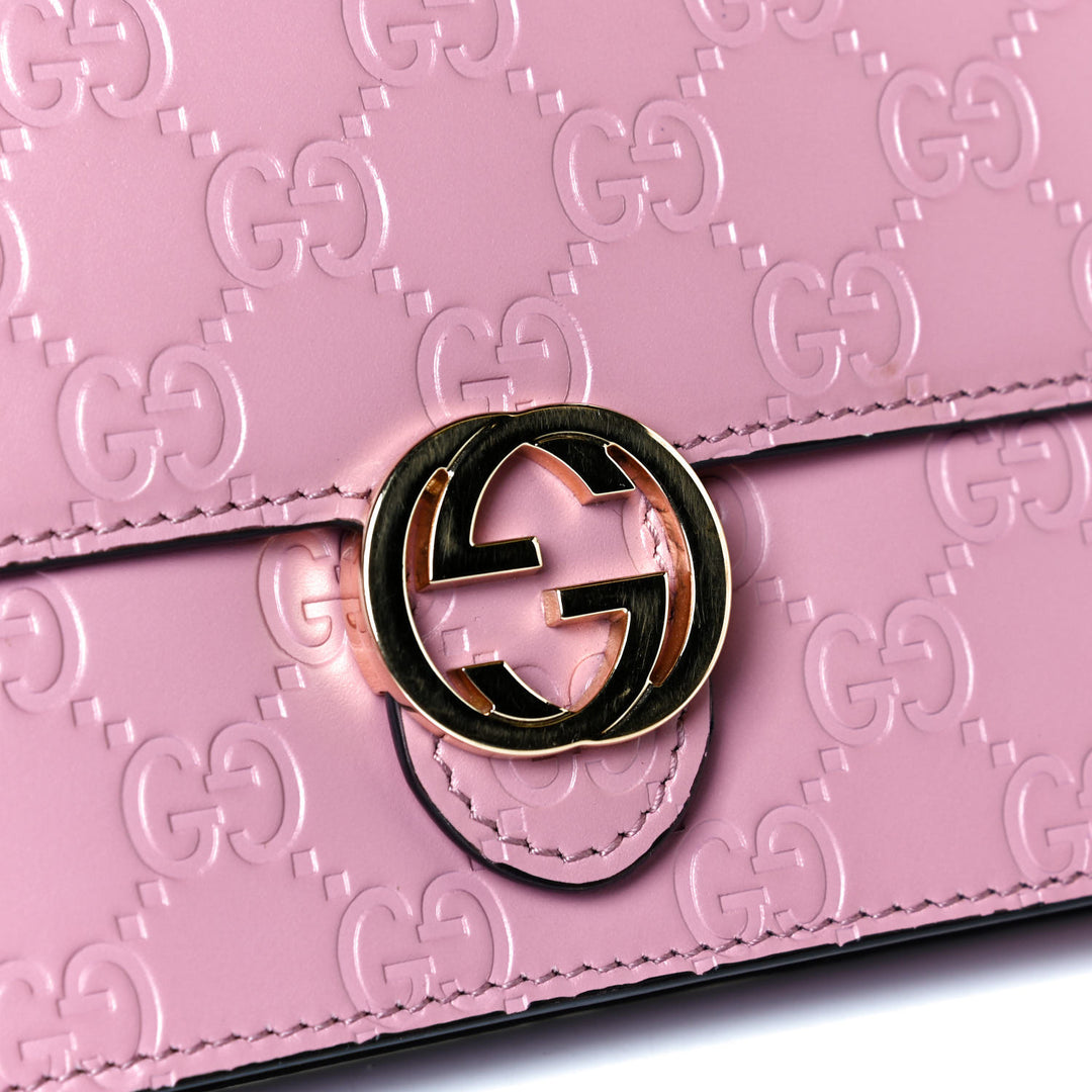 GUCCI GUCCISSIMA LEATHER ICON CHAIN WALLET