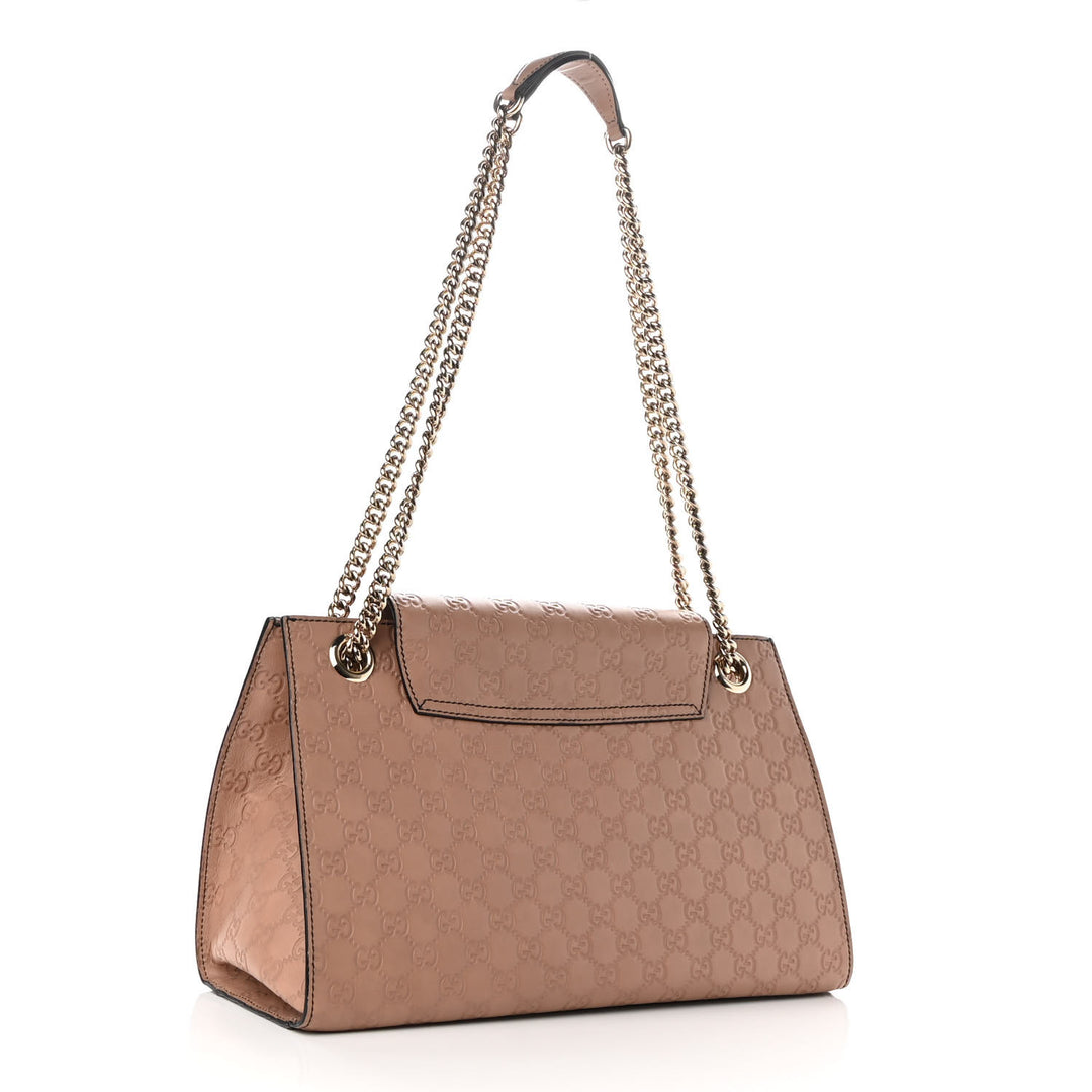 GUCCI GUCCISSIMA EMILY LARGE LEATHER CHAIN BAG