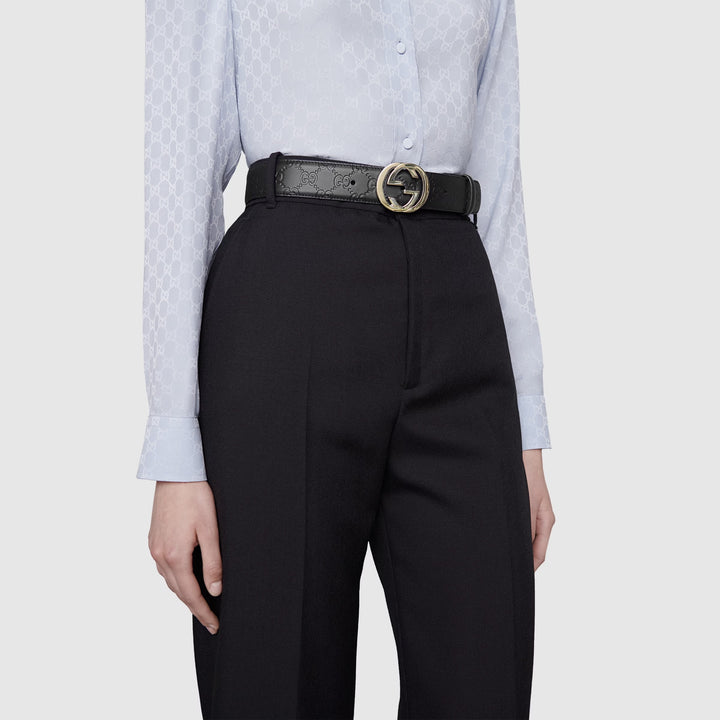 GUCCI GUCCISSIMA LEATHER SIGNATURE BELT
