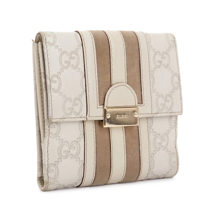 GUCCI GUCCISSIMA VINTAGE LEATHER &amp; SUEDE FLAP WALLET