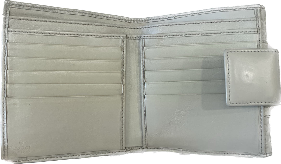 GUCCI GUCCISSIMA VINTAGE LEATHER &amp; SUEDE FLAP WALLET